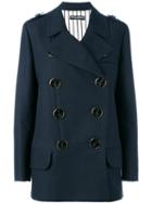 Dolce & Gabbana - Double Breasted Jacket - Women - Silk/cotton - 38, Blue, Silk/cotton