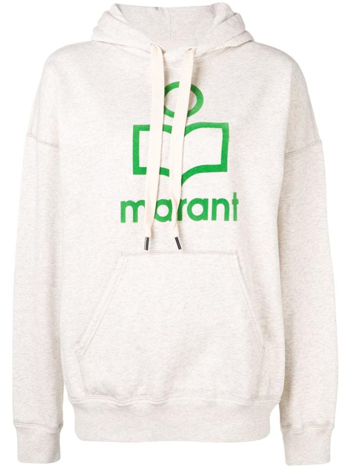Isabel Marant Étoile Logo Print Hoodie - Neutrals
