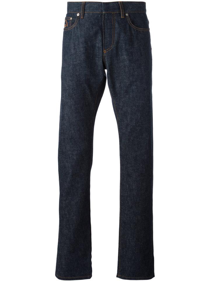 Dior Homme Straight Leg Jeans, Men's, Size: 32, Blue, Cotton
