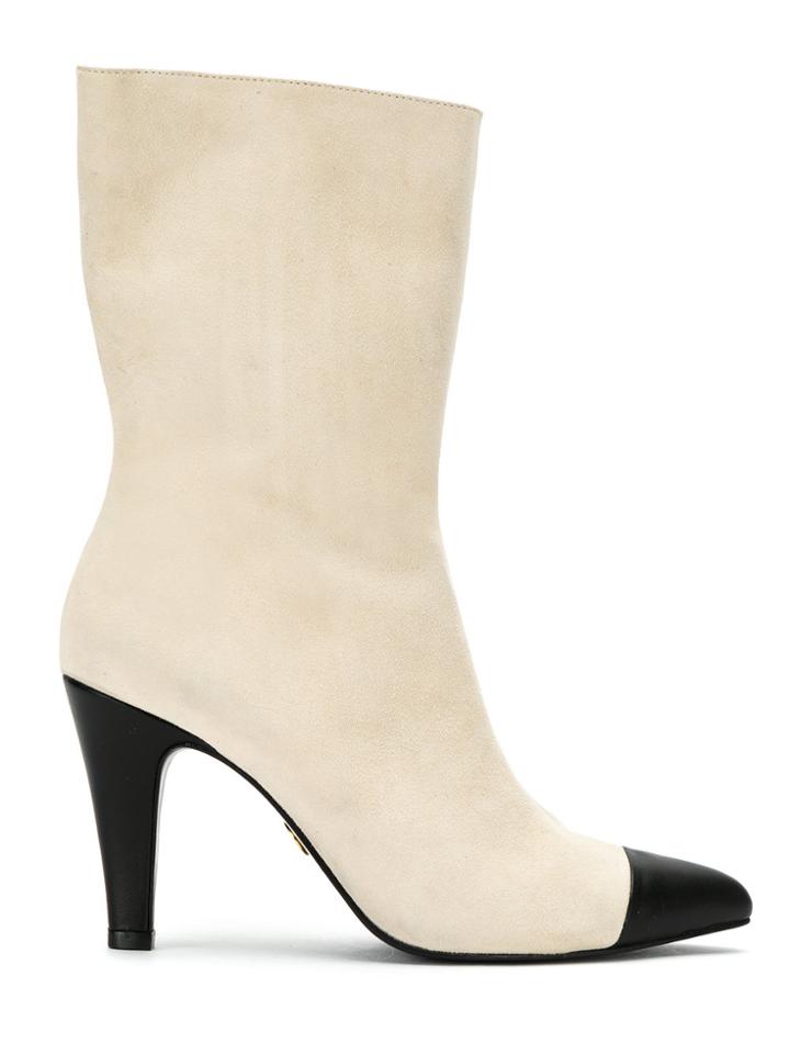 Andrea Bogosian Bicolour Boots - Nude & Neutrals