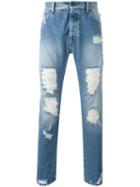 Palm Angels Distressed Jeans, Men's, Size: 31, Blue, Cotton/polyester