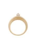 Tejen Fluted Capstone Eclipse Ring, Women's, Size: 7, Metallic