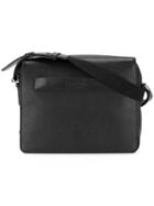 Prada Top Zip Shoulder Bag, Men's, Black, Calf Leather