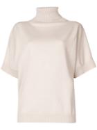 Fabiana Filippi Roll-neck Short Sleeve Sweater - Nude & Neutrals