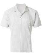 Homme Plissé Issey Miyake Ribbed Effect Polo Shirt - Grey