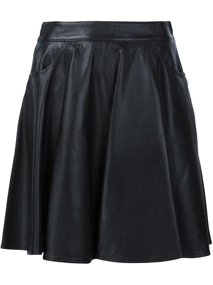 Jeremy Scott Leather Mini Skirt