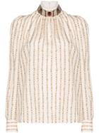 Chloé High-neck Chain Detail Blouse - 109 - Neutrals