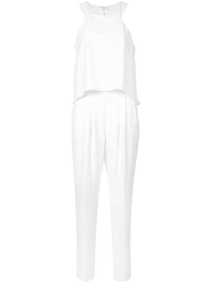 Trina Turk High-low Hem Halter Neck Top - White