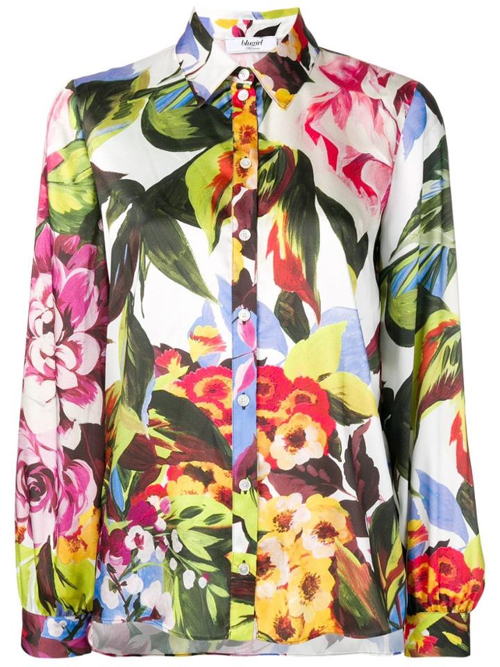 Blugirl Floral Print Shirt - White