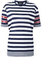 Dsquared2 Layered Stripe T-shirt, Women's, Size: Xxs, Blue, Cotton