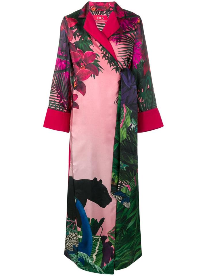 F.r.s For Restless Sleepers Jungle Print Jacket Dress - Pink