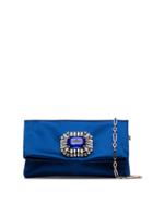 Jimmy Choo Titania Crystal-embellished Clutch - Blue