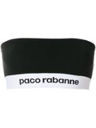 Paco Rabanne Branded Bandeau Top - Black