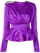 Dodo Bar Or Patterned Party Blouse - Purple