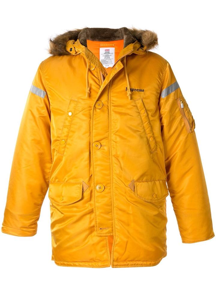 Supreme Reflective Cross N-3b Parka - Yellow