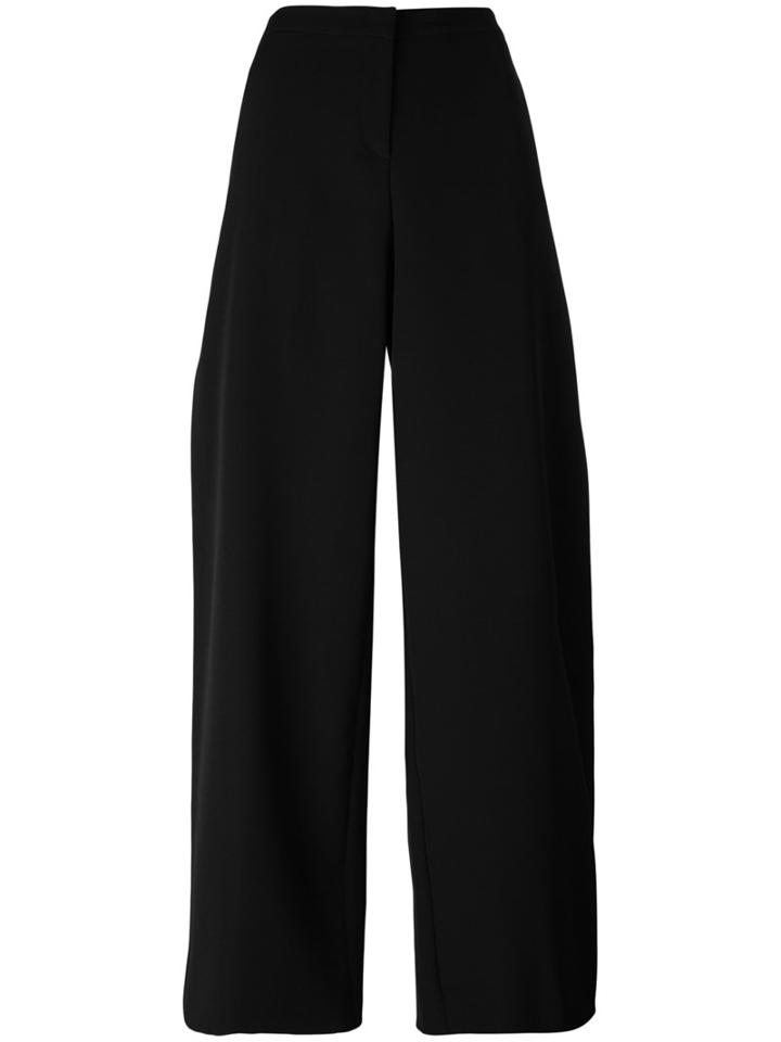 Blumarine Classic Wide-leg Trousers, Women's, Size: 44, Black, Polyester/spandex/elastane/acetate/viscose