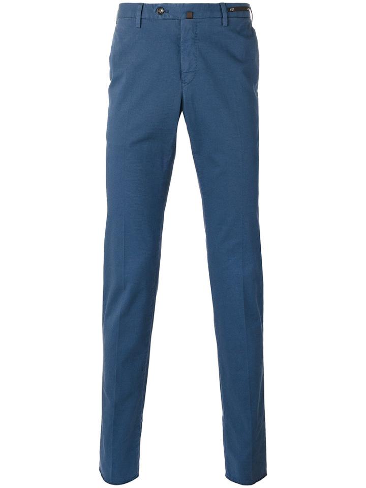 Pt01 Plain Chinos, Men's, Size: 56, Blue, Cotton/spandex/elastane