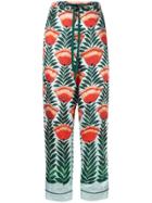 Oscar De La Renta Tulip Printed Trousers - Blue