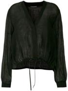 Alberta Ferretti Peasant Shirt - Black