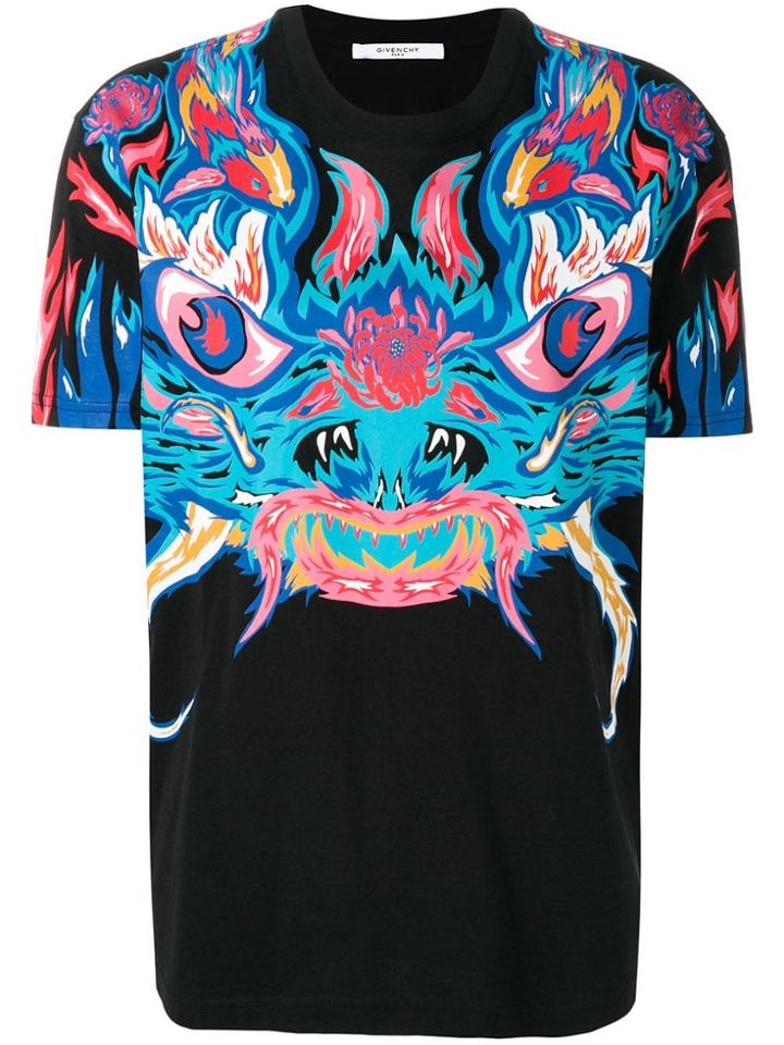 Givenchy Dragon Print T-shirt - Black