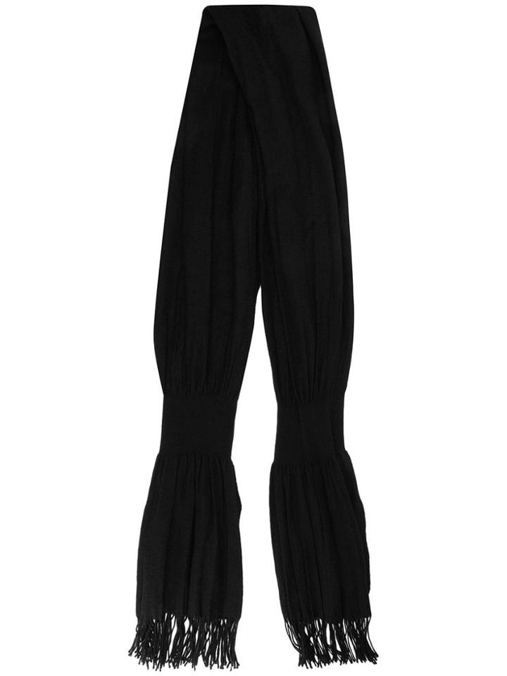 Yohji Yamamoto Fringed Scarf - Black