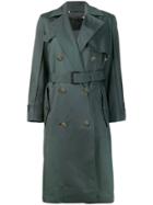 Givenchy Belted Oversized Trench Coat - Green