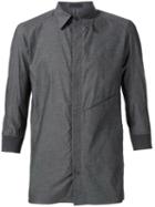 Devoa Three Quarter Sleeve Shirt, Men's, Size: 2, Grey, Cotton/polyester