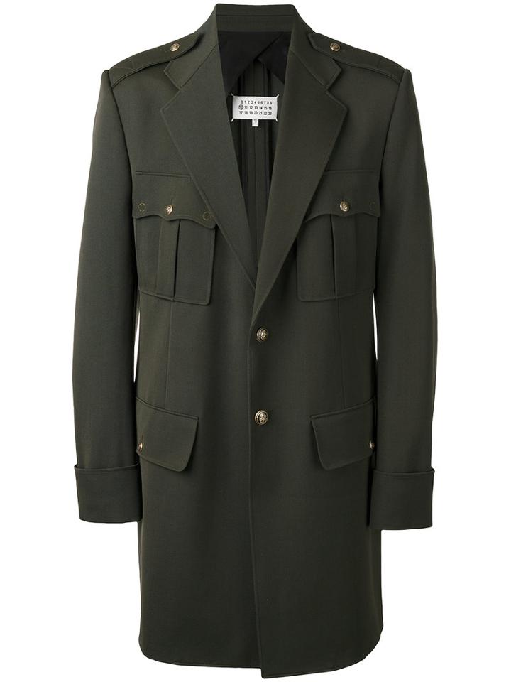 Maison Margiela - Military Coat - Men - Cotton/viscose/virgin Wool - 56, Green, Cotton/viscose/virgin Wool