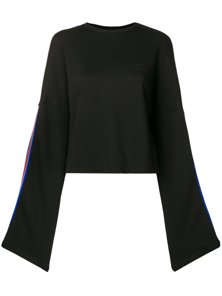 Être Cécile Striped Sleeve Sweatshirt - Black