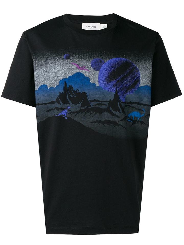 Coach Graphic Print T-shirt - Black