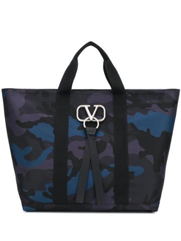 Valentino Valentino Garavani V Ring Tote - Blue