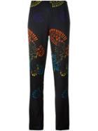 Moschino Boot Sole Print Trousers, Women's, Size: 42, Black, Rayon/wool