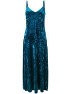 Michael Michael Kors Long Velvet Dress - Blue
