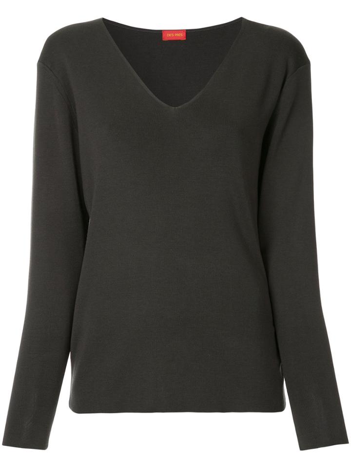 Des Prés V-neck Jumper - Black