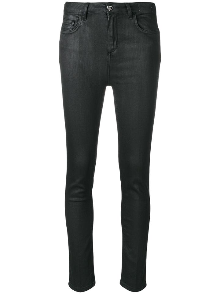 Twin-set Coated Skinny Jeans - Black