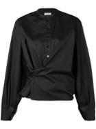 Lemaire Black Gathered Blouse