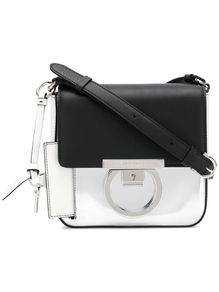 Salvatore Ferragamo Small Gancini Shoulder Bag - Black