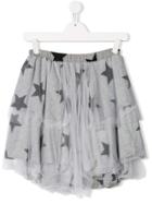 Nununu Ruffle Star Printed Skirt - Grey