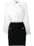 Elisabetta Franchi Sheer Shirt Dress - Black