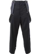 Geoffrey B. Small Pinstripe Trousers With Suspenders - Blue