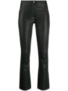 Arma Cropped Kick Flare Trousers - Black