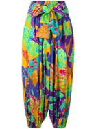 Yves Saint Laurent Vintage North African Belted Trousers - Multicolour