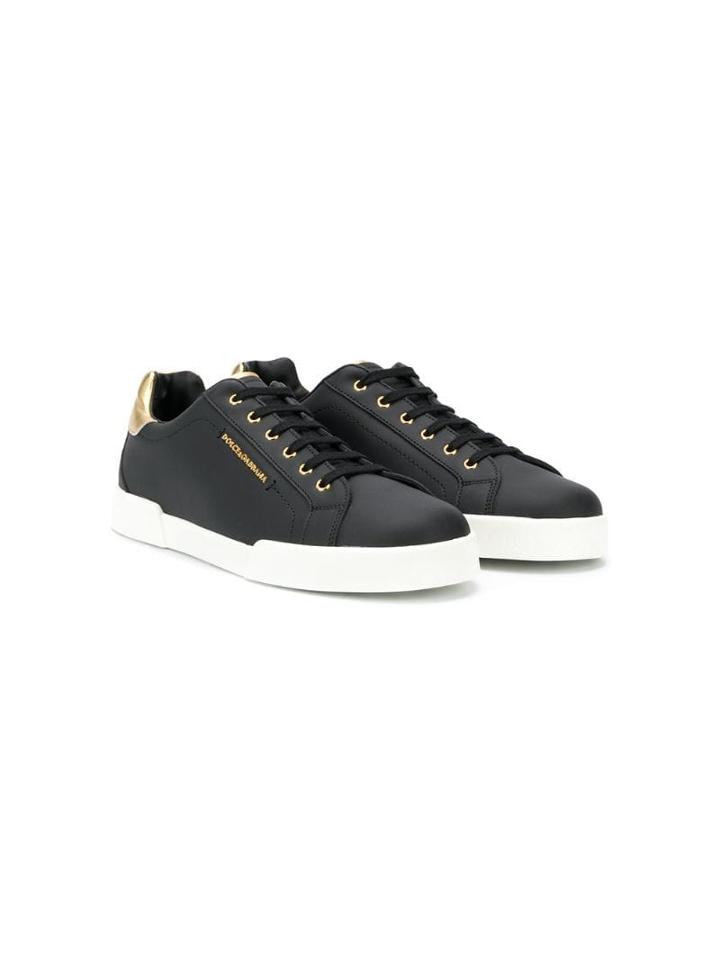 Dolce & Gabbana Kids Teen Lace-up Sneakers - Black