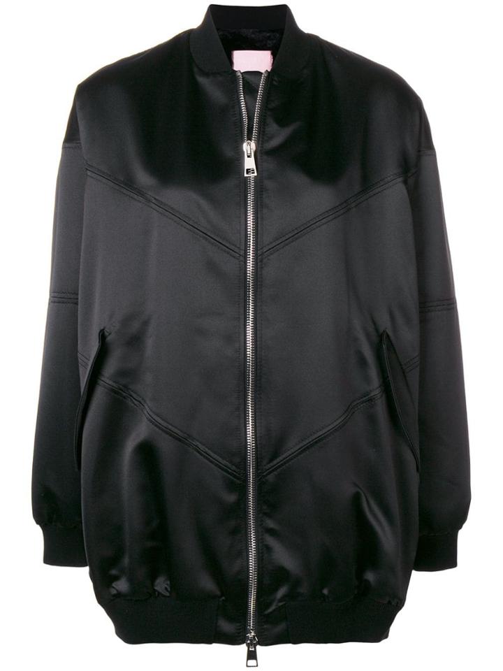 Giamba Oversized Bomber Jacket - Black