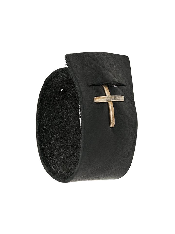 Ma+ Cross Detail Cuff Bracelet - Black