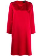 Gianluca Capannolo Long Sleeved Shift Dress - Red