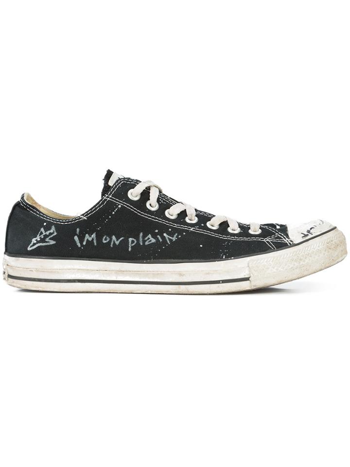 Garcons Infideles Hand Painted And Reworked Converse - Black