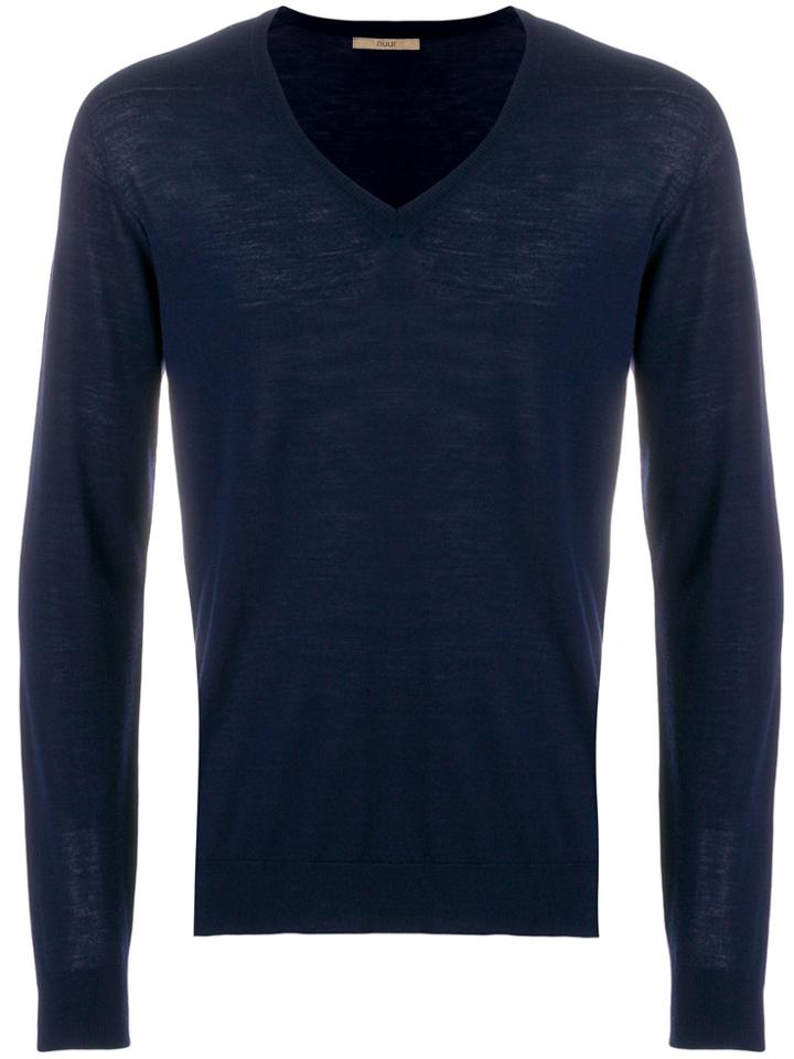 Nuur V-neck Jumper - Blue