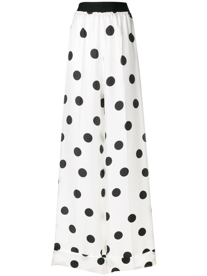 Maison Margiela Polka Dot Palazzo Pants - White