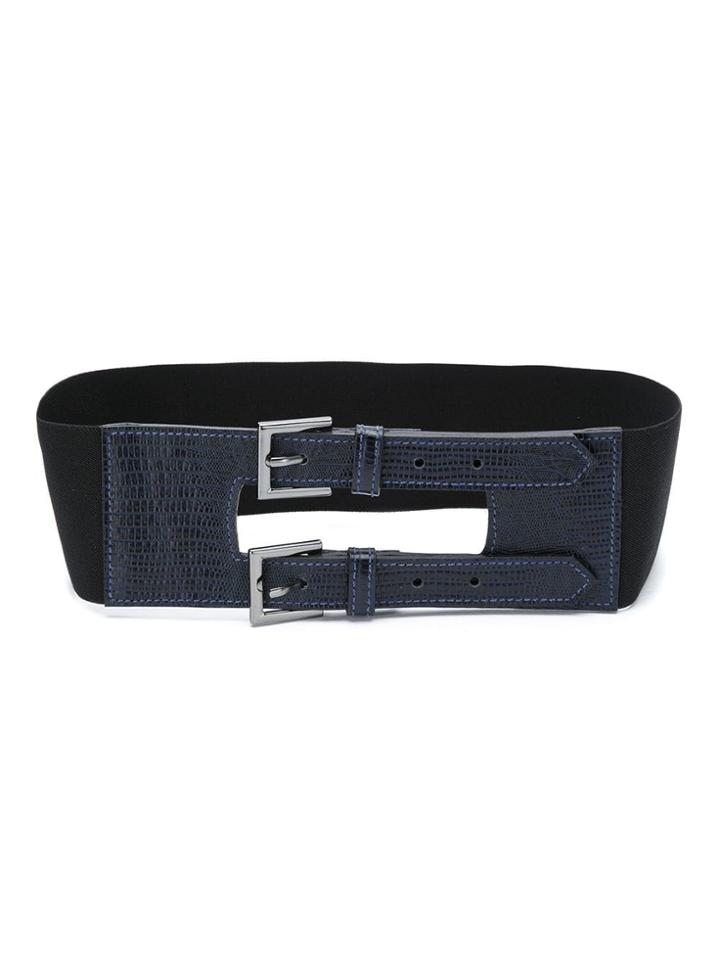 Tufi Duek Double Buckle Belt - Black